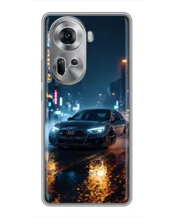 Чохол для OPPO Reno 11 5G з картинкою «Нічне місто та Audi» Чохол для OPPO Reno 11 5G з картинкою «Нічне місто та Audi»