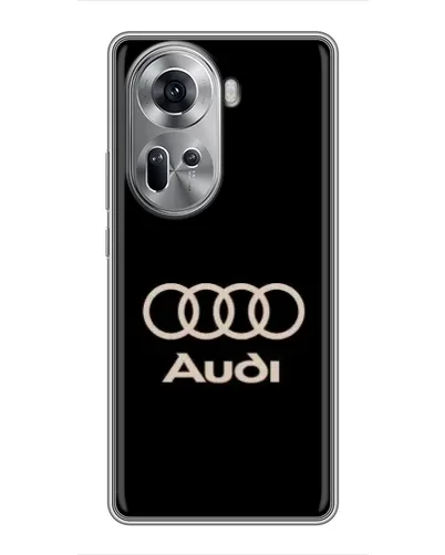 Чехол для OPPO Reno 11 5G с картинкой «Audi — золотой логотип»