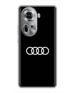Чохол для OPPO Reno 11 5G з картинкою «Audi White Logo» Чохол для OPPO Reno 11 5G з картинкою «Audi White Logo»