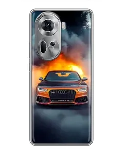 Чохол для OPPO Reno 11 5G з картинкою «Audi у вогняному диму» Чохол для OPPO Reno 11 5G з картинкою «Audi у вогняному диму»