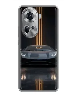 Чехол для OPPO Reno 11 5G с картинкой «Lamborghini золотые линии» Чехол для OPPO Reno 11 5G с картинкой «Lamborghini золотые линии»