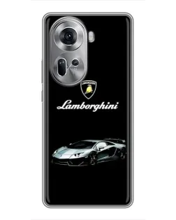 Чехол для OPPO Reno 11 5G с картинкой «Логотип Lamborghini классика»