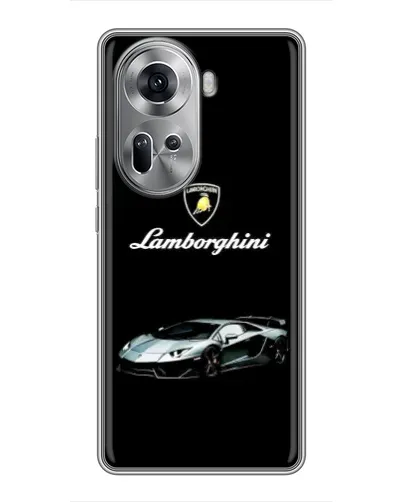 Чехол для OPPO Reno 11 5G с картинкой «Логотип Lamborghini классика»