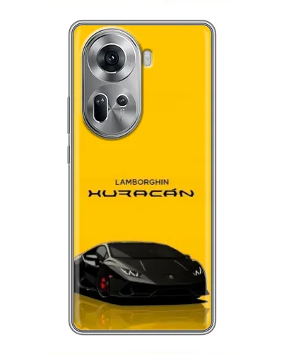 Чехол для OPPO Reno 11 5G с картинкой «Lamborghini Huracan черный»