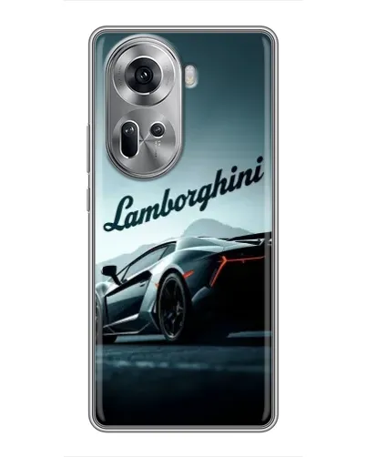 Чехол для OPPO Reno 11 5G с картинкой «Классическая надпись Lamborghini»