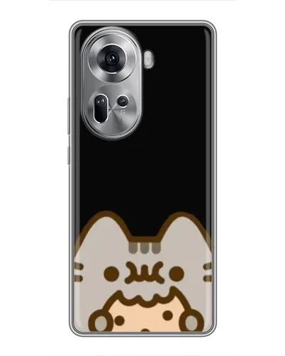 Чехол для OPPO Reno 11 5G с картинкой «Пушин на черном» Чехол для OPPO Reno 11 5G с картинкой «Пушин на черном»