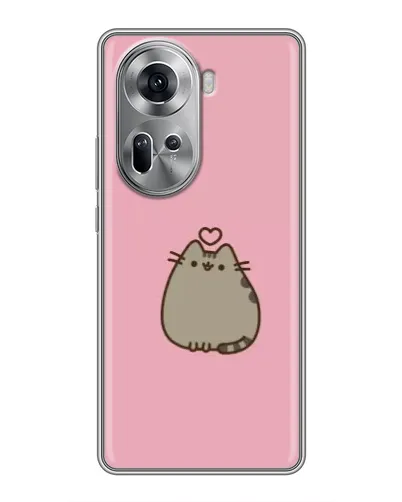 Чехол для OPPO Reno 11 5G с картинкой «Pusheen сердце» Чехол для OPPO Reno 11 5G с картинкой «Pusheen сердце»
