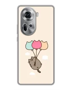 Чохол для OPPO Reno 11 5G з картинкою «Пушин на кульках»