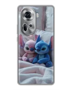 Чохол для OPPO Reno 11 5G з картинкою «Плюшеві Стіч Ангел»