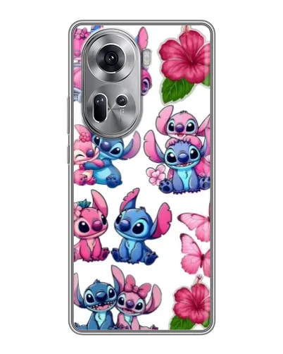 Чохол для OPPO Reno 11 5G з картинкою «Стікери Stitch та Angel»
