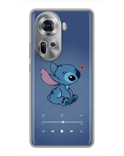 Чохол для OPPO Reno 11 5G з картинкою «Музичний Stitch»