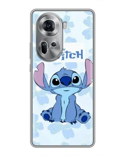 Чохол для OPPO Reno 11 5G з картинкою «Stitch серед квітів»
