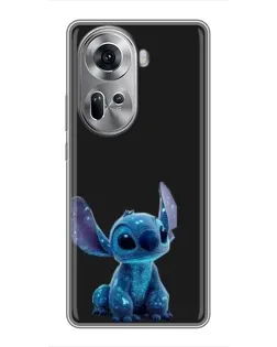 Чохол для OPPO Reno 11 5G з картинкою «Стіч на чорному»