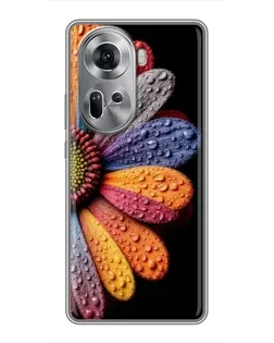 Чехол для OPPO Reno 11 5G с картинкой «Радужный цветок»
