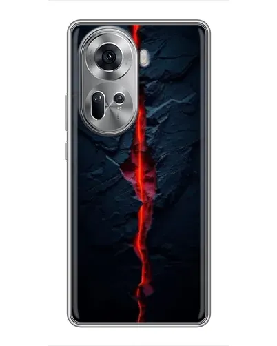 Чехол для OPPO Reno 11 5G с картинкой «Kрасная лавовая трещина»