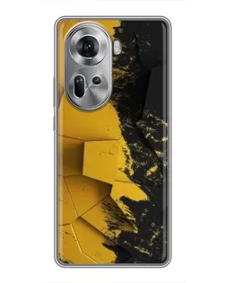 Чехол для OPPO Reno 11 5G с картинкой «Золотые осколки геометрии»