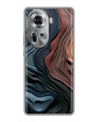 Чехол для OPPO Reno 11 5G с картинкой «Цветные волны каньона»