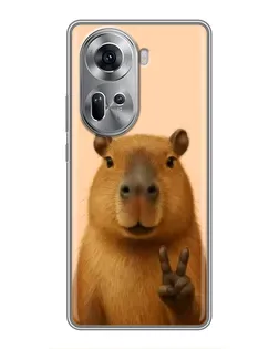 Чехол для OPPO Reno 11 5G с картинкой «Капибара виктория» Чехол для OPPO Reno 11 5G с картинкой «Капибара виктория»