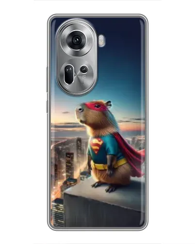 Чехол для OPPO Reno 11 5G с картинкой «Капи-мен супергерой»