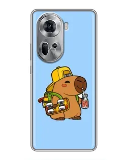 Чехол для OPPO Reno 11 5G с картинкой «Капибара на скейте» Чехол для OPPO Reno 11 5G с картинкой «Капибара на скейте»