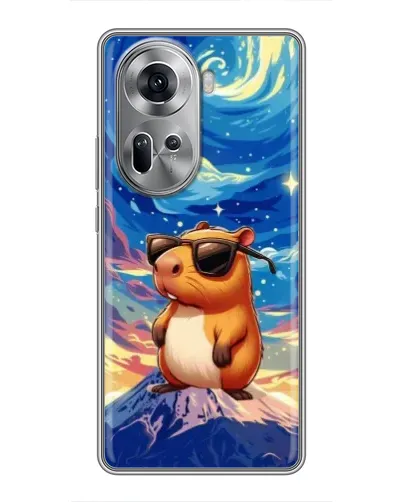Чехол для OPPO Reno 11 5G с картинкой «Капибара Ван Гога»
