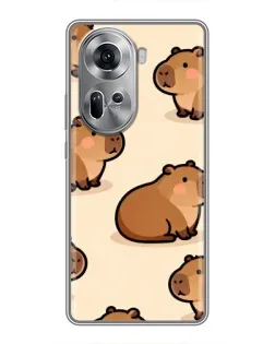 Чехол для OPPO Reno 11 5G с картинкой «Паттерн милых капибар» Чехол для OPPO Reno 11 5G с картинкой «Паттерн милых капибар»