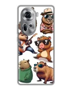 Чехол для OPPO Reno 11 5G с картинкой «Крутые капибары музыканты» Чехол для OPPO Reno 11 5G с картинкой «Крутые капибары музыканты»