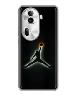 Чехол для OPPO Reno 11 Pro 5G с картинкой «Jordan Gradient Logo»
