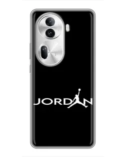 Чехол для OPPO Reno 11 Pro 5G с картинкой «Jordan White Logo»