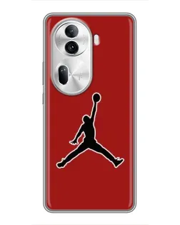 Чехол для OPPO Reno 11 Pro 5G с картинкой «Jordan Red Back»