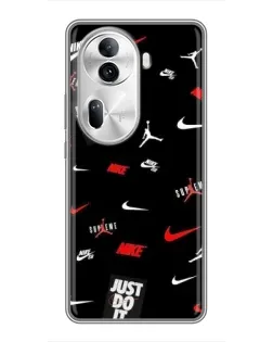 Чехол для OPPO Reno 11 Pro 5G с картинкой «Nike Mix Pattern»