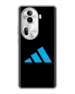 Чехол для OPPO Reno 11 Pro 5G с картинкой «Adidas Cyan Logo»