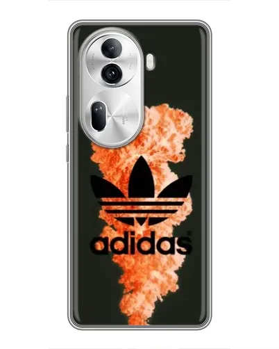 Чехол для OPPO Reno 11 Pro 5G с картинкой «Оранжевый дым Adidas»