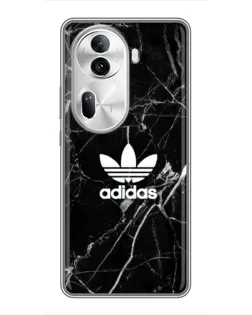 Чехол для OPPO Reno 11 Pro 5G с картинкой «Белый мрамор Adidas»