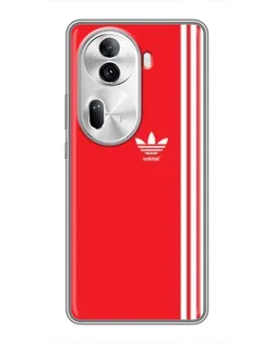 Чехол для OPPO Reno 11 Pro 5G с картинкой «Красный минимализм Adidas»