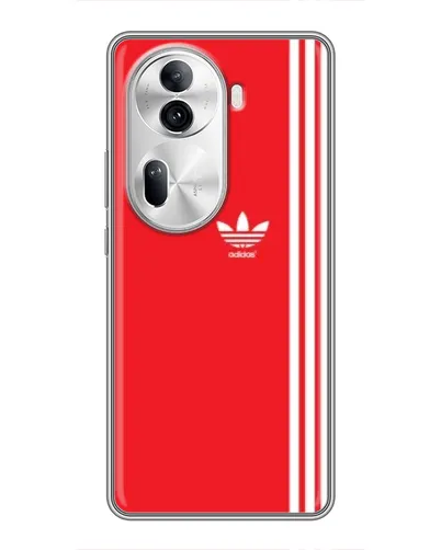 Чехол для OPPO Reno 11 Pro 5G с картинкой «Красный минимализм Adidas»