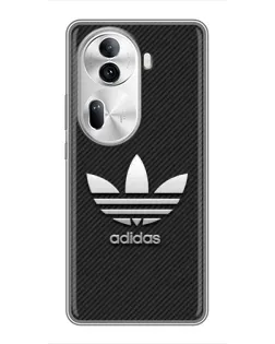 Чехол для OPPO Reno 11 Pro 5G с картинкой «Adidas Карбоновая текстура»