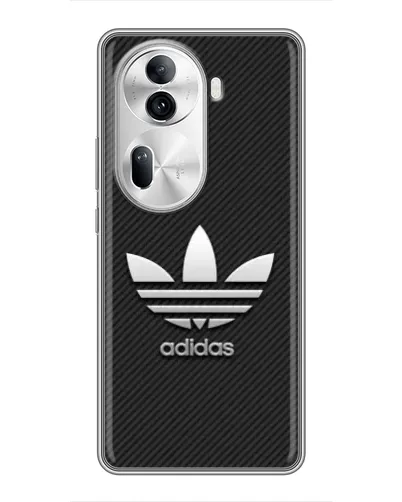 Чехол для OPPO Reno 11 Pro 5G с картинкой «Adidas Карбоновая текстура»