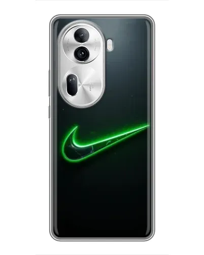 Чехол для OPPO Reno 11 Pro 5G с картинкой «Неоновый контур Nike»