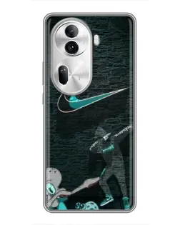 Чехол для OPPO Reno 11 Pro 5G с картинкой «Спортивный арт Nike»