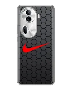 Чехол для OPPO Reno 11 Pro 5G с картинкой «Nike — карбоновая сетка»