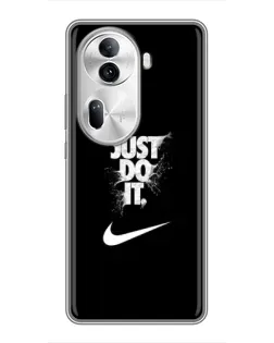Чехол для OPPO Reno 11 Pro 5G с картинкой «Текстовый принт Nike»