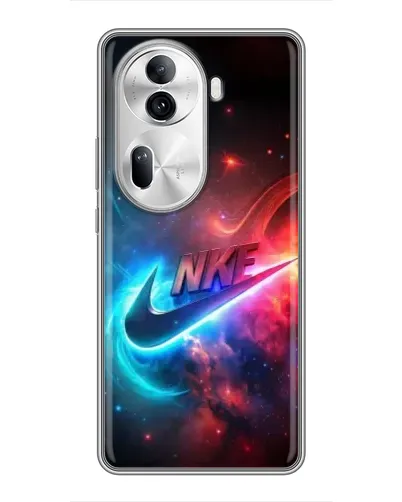 Чехол для OPPO Reno 11 Pro 5G с картинкой «Огненный логотип Nike»