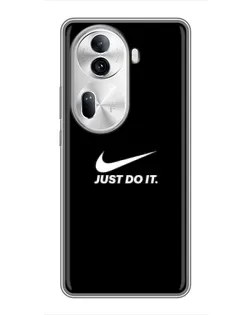 Чехол для OPPO Reno 11 Pro 5G с картинкой «Минимализм от Nike»