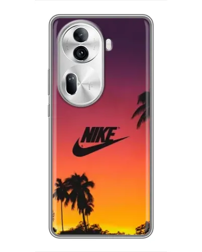 Чехол для OPPO Reno 11 Pro 5G с картинкой «Nike на закате солнца»