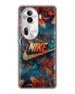 Чехол для OPPO Reno 11 Pro 5G с картинкой «Nike в абстракции»