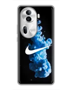 Чехол для OPPO Reno 11 Pro 5G с картинкой «Nike и синий дым»