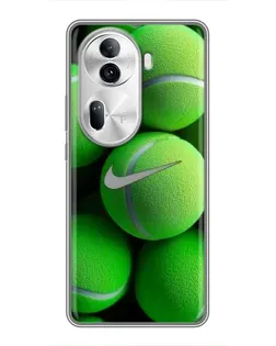 Чехол для OPPO Reno 11 Pro 5G с картинкой «Теннисные мячи Найк»