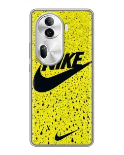 Чехол для OPPO Reno 11 Pro 5G с картинкой «Желтый текстурный Nike»