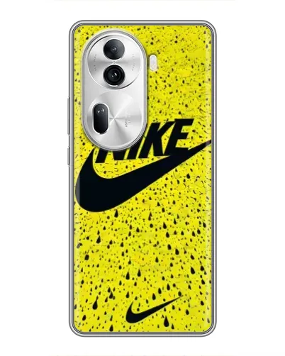 Чехол для OPPO Reno 11 Pro 5G с картинкой «Желтый текстурный Nike»